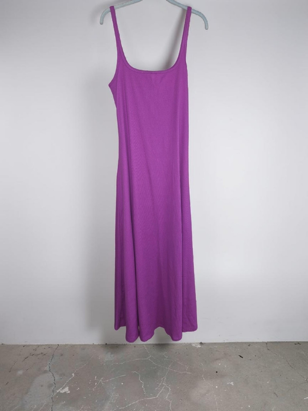 GAP Vibrant Purple Maxi Slip Dress with Thin Straps